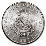 1960 Mexico Silver 10 Pesos 150th Anniversary AU/BU