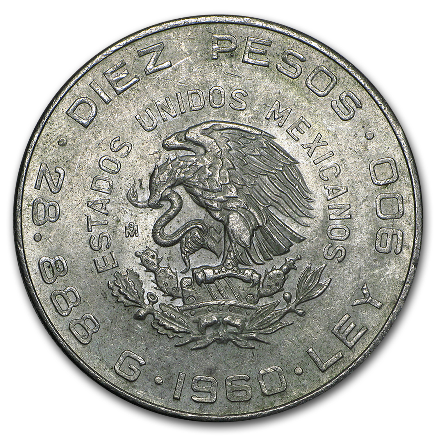 Buy 1960 Mexican Silver 10 Pesos 150th Anniversary | APMEX