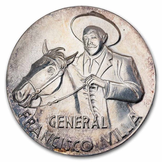 1960 Mexico Silver "Pancho Villa" Medal Specimen (Grove P-372a)