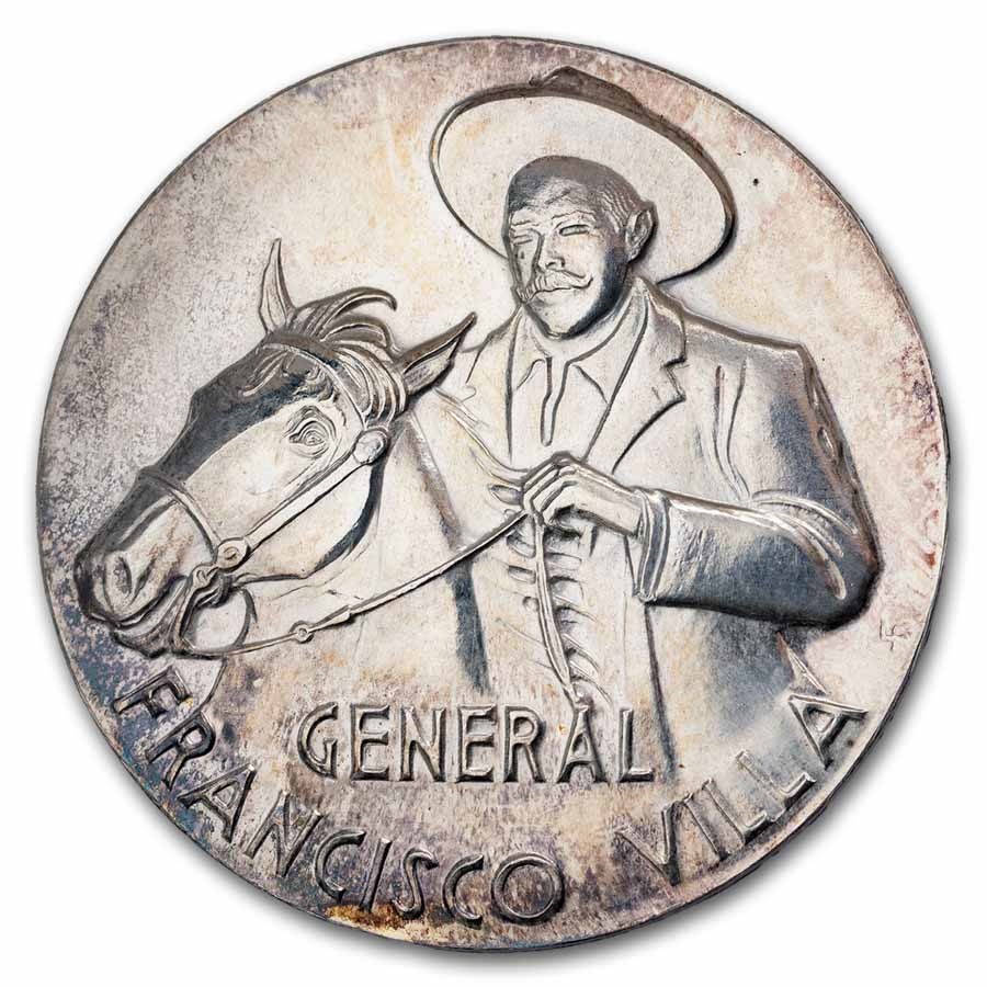 1960 Mexico Silver "Pancho Villa" Medal Specimen (Grove P-372a)