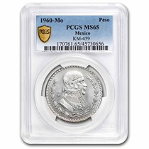 Buy 1960-Mo Mexican Silver 1 Peso MS-65 PCGS | APMEX