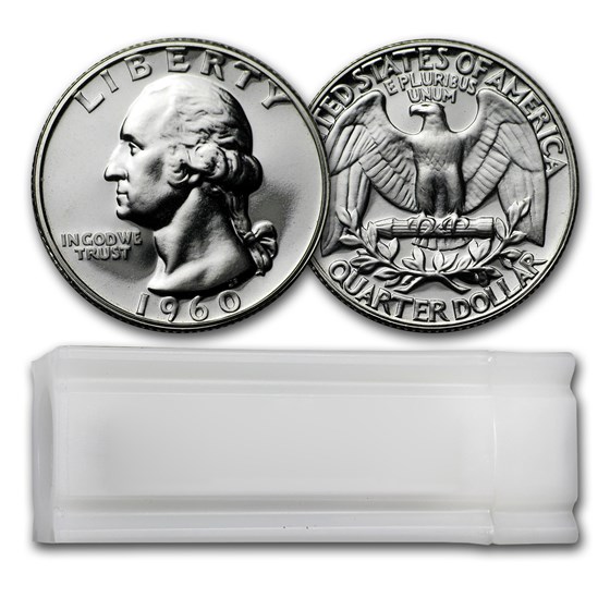 1960 Proof Washington Quarter 40-Coin Roll 1960 Proof Washington Quarter 40-Coin Roll