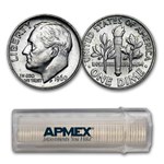 1960 Roosevelt Dime 50-Coin Roll BU