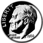 1960 Roosevelt Dime Gem Proof