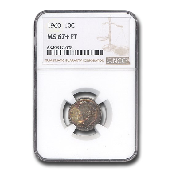 1960 Roosevelt Dime MS-67+ NGC (FT) 1960 Roosevelt Dime MS-67+ NGC (FT)
