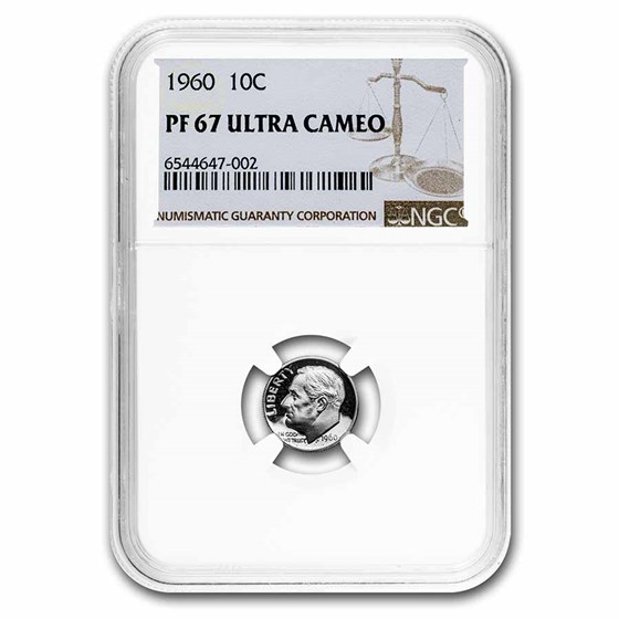 1960 Roosevelt Dime PF-67 UCAM NGC 1960 Roosevelt Dime PF-67 UCAM NGC