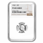 1960 Roosevelt Dime PF-68 Cameo NGC