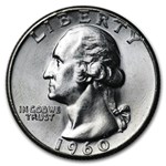 1960 Washington Quarter 40-Coin Roll BU