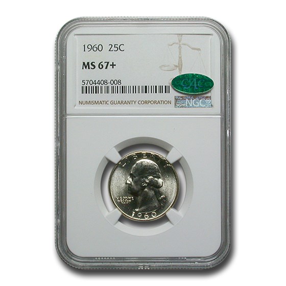 1960 Washington Quarter MS-67+ NGC CAC 1960 Washington Quarter MS-67+ NGC CAC
