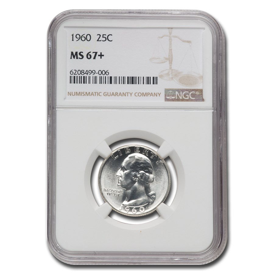 Buy 1960 Washington Quarter MS67+ NGC APMEX