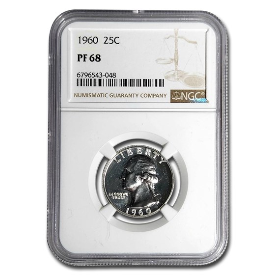1960 Washington Quarter PF-68 NGC