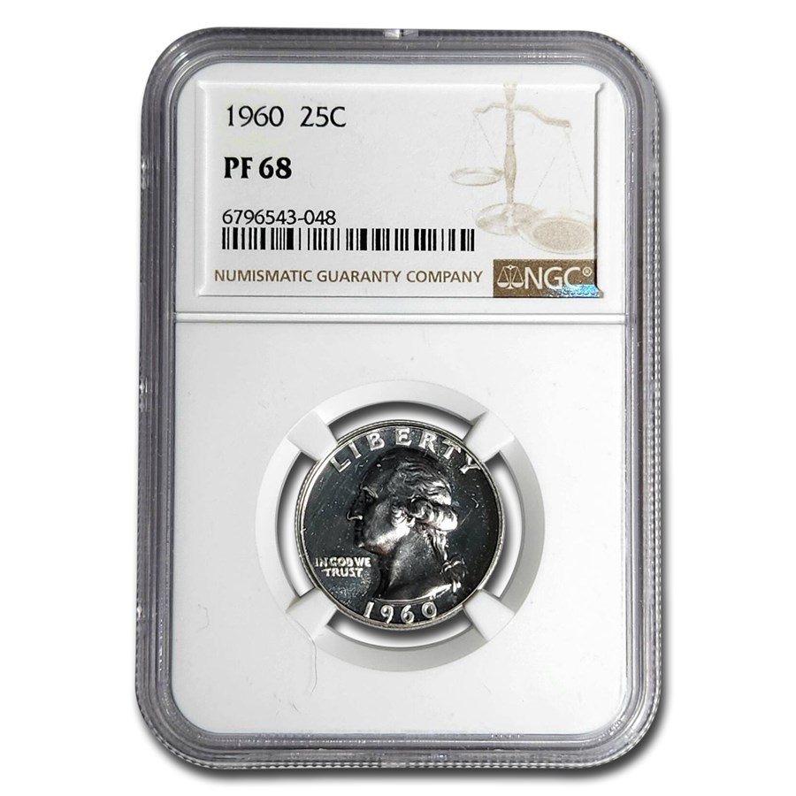 1960 Washington Quarter PF-68 NGC