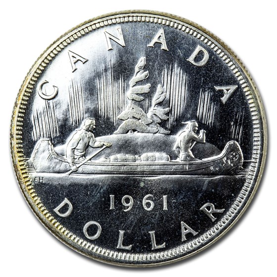 1961 Canada Silver Dollar BU/Prooflike