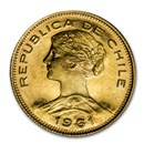 1961 Chile Gold 100 Pesos BU