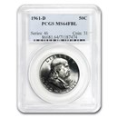 1961-D Franklin Half Dollar MS-64 PCGS (FBL)