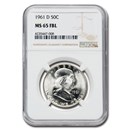 1961-D Franklin Half Dollar MS-65 NGC (FBL) 1961-D Franklin Half Dollar MS-65 NGC (FBL)