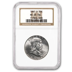 1961-D Franklin Half Dollar MS-65 NGC (FBL) 1961-D Franklin Half Dollar MS-65 NGC (FBL)