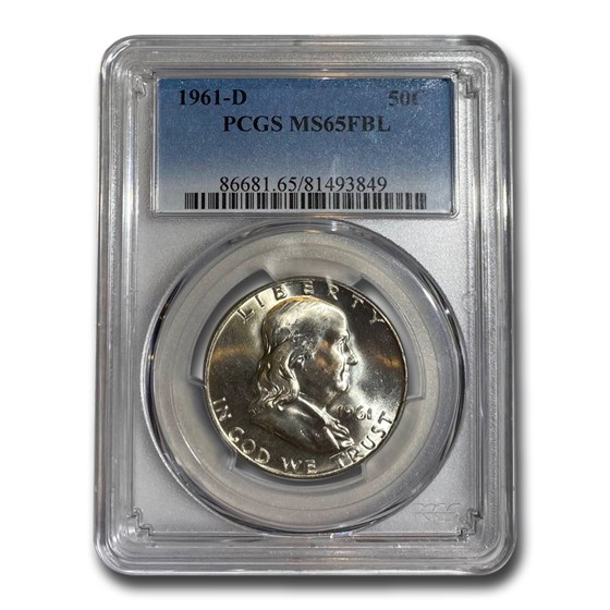 1961-D Franklin Half Dollar MS-65 PCGS (FBL) 1961-D Franklin Half Dollar MS-65 PCGS (FBL)