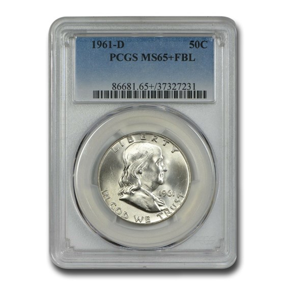 1961-D Franklin Half Dollar MS-65+ PCGS (FBL) 1961-D Franklin Half Dollar MS-65+ PCGS (FBL)