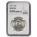 1961-D Franklin Half Dollar MS-66 NGC (FBL)