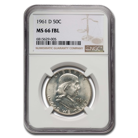 1961-D Franklin Half Dollar MS-66 NGC (FBL) 1961-D Franklin Half Dollar MS-66 NGC (FBL)