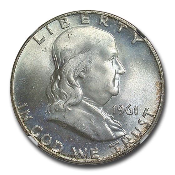 1961-D Franklin Half Dollar MS-66 NGC 1961-D Franklin Half Dollar MS-66 NGC