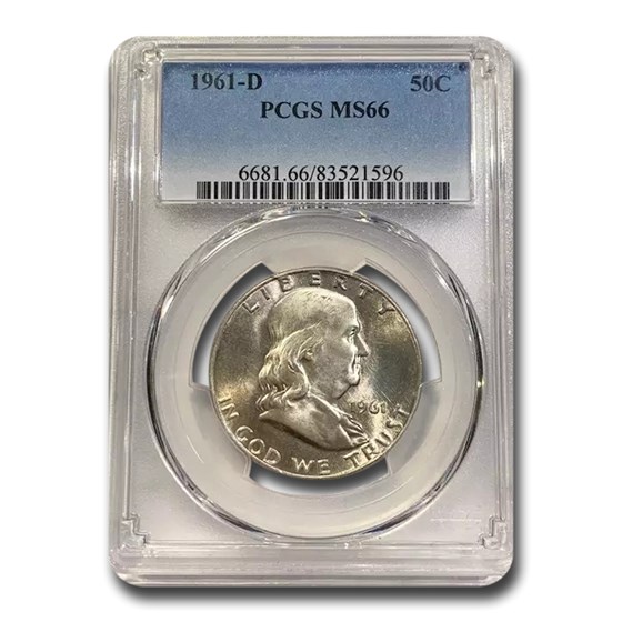 1961-D Franklin Half Dollar MS-66 PCGS 1961-D Franklin Half Dollar MS-66 PCGS