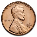 1961-D Lincoln Cent BU (Red)