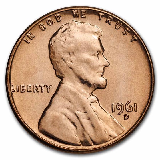 1961-D Lincoln Cent BU (Red) 1961-D Lincoln Cent BU (Red)