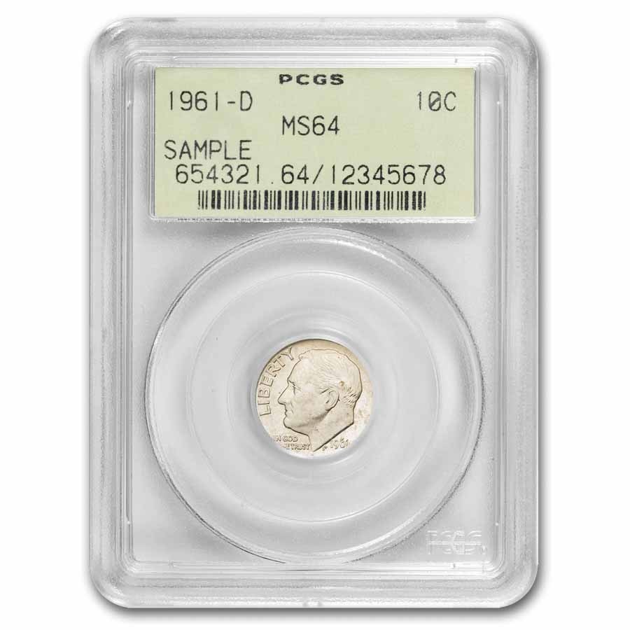 Buy 1961-D Roosevelt Dime MS-64 PCGS (Rare Sample Slab) | APMEX