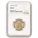 1961-D Washington Quarter MS-67 NGC (Toned)