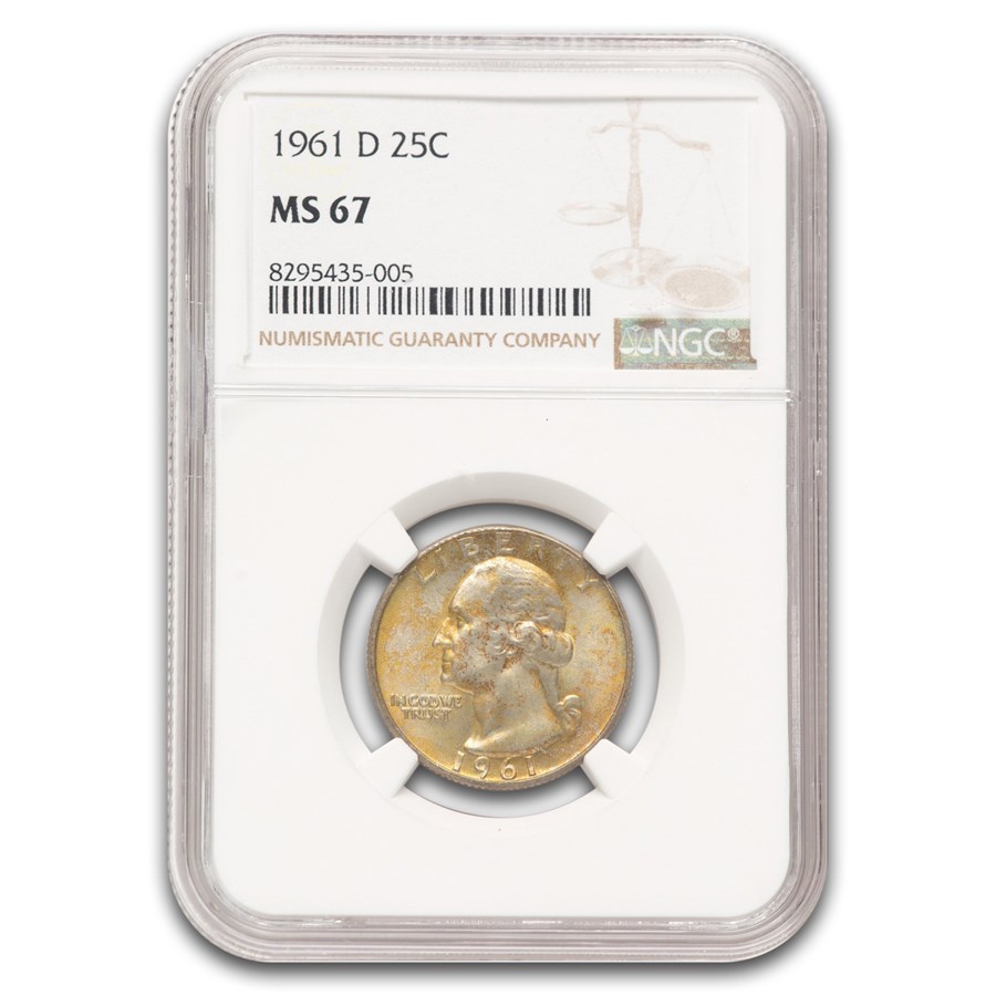 1961-D Washington Quarter MS-67 NGC (Toned)