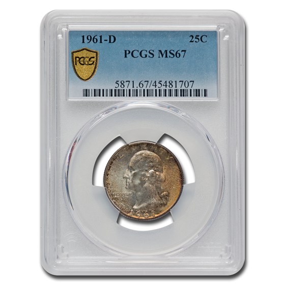1961-D Washington Quarter MS-67 PCGS 1961-D Washington Quarter MS-67 PCGS