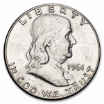 1961 Franklin Half Dollar 20-Coin Roll Avg Circ