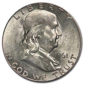 1961 Franklin Half Dollar BU