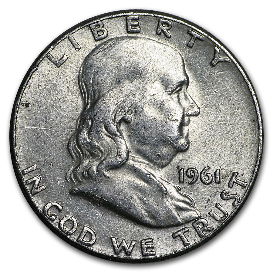 1961 Franklin Half Dollar Fine/AU