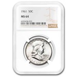 1961 Franklin Half Dollar MS-64 NGC
