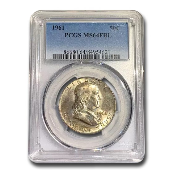 1961 Franklin Half Dollar MS-64 PCGS (FBL) 1961 Franklin Half Dollar MS-64 PCGS (FBL)