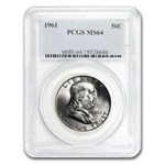 1961 Franklin Half Dollar MS-64 PCGS