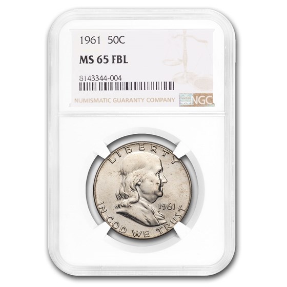 1961 Franklin Half Dollar MS-65 NGC (FBL) 1961 Franklin Half Dollar MS-65 NGC (FBL)