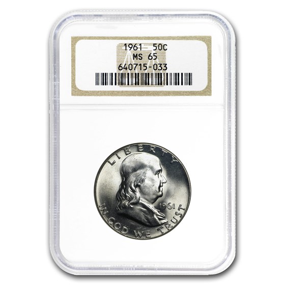 1961 Franklin Half Dollar MS-65 NGC 1961 Franklin Half Dollar MS-65 NGC