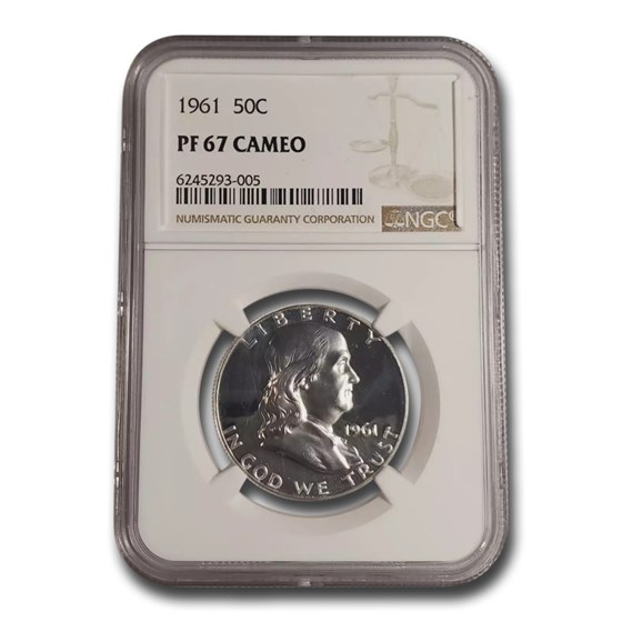 1961 Franklin Half Dollar PF-67 Cameo NGC 1961 Franklin Half Dollar PF-67 Cameo NGC
