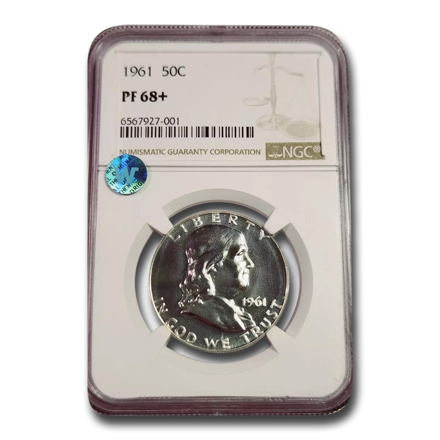 1961 Franklin Half Dollar PF-68+ NGC