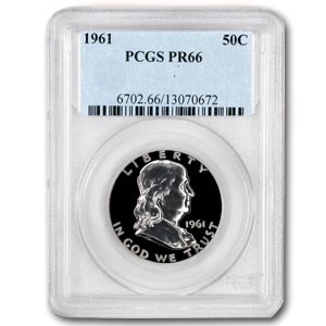 1961 Franklin Half Dollar PR-66 PCGS 1961 Franklin Half Dollar PR-66 PCGS