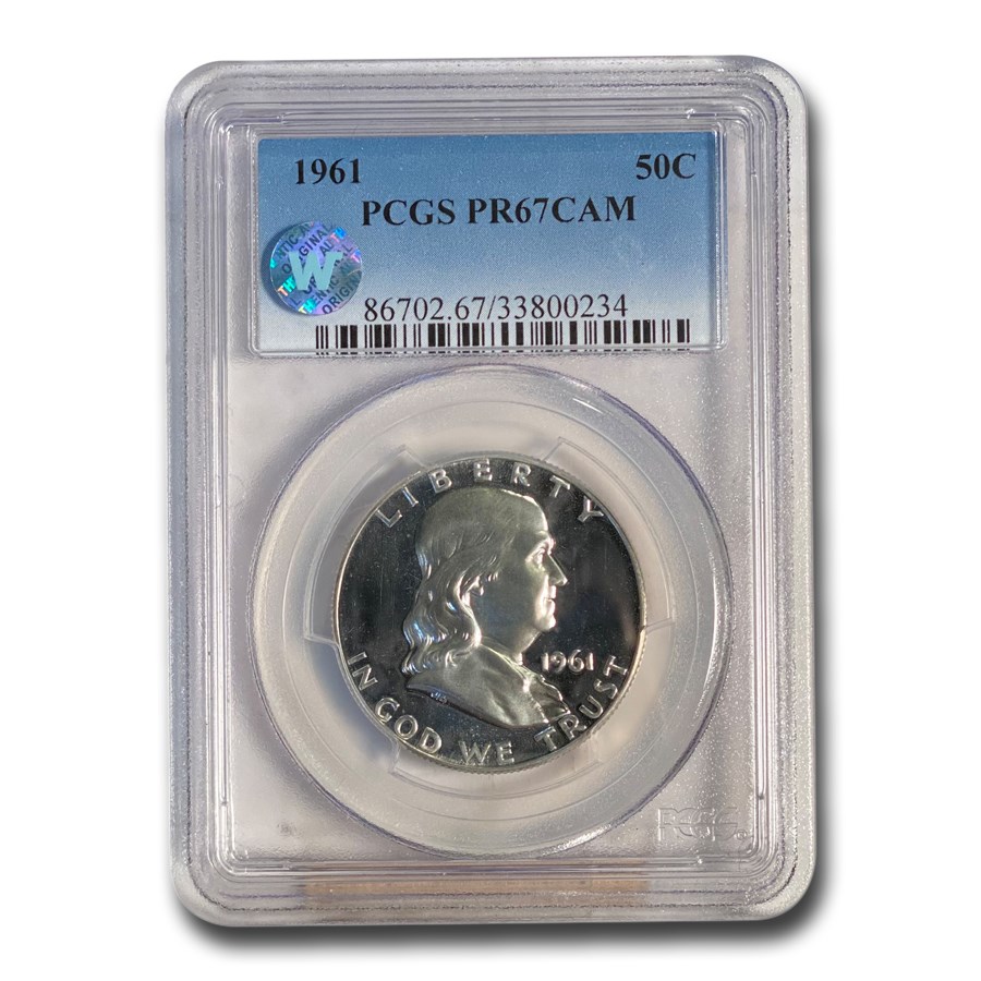 1961 Franklin Half Dollar PR-67 Cameo PCGS