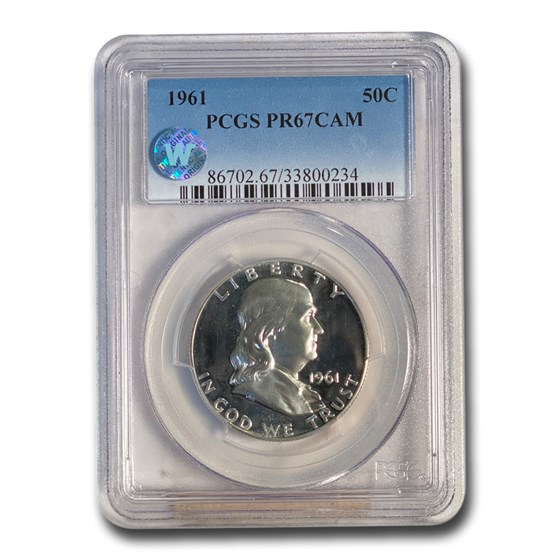 1961 Franklin Half Dollar PR-67 Cameo PCGS 1961 Franklin Half Dollar PR-67 Cameo PCGS