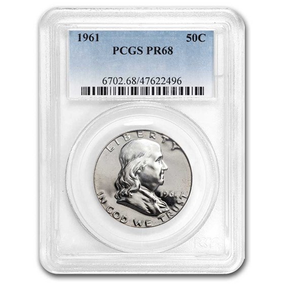 1961 Franklin Half Dollar PR-68 PCGS 1961 Franklin Half Dollar PR-68 PCGS