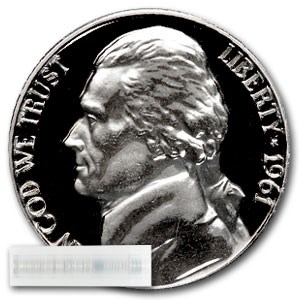 1961 Jefferson Nickel 40-Coin Roll Proof 1961 Jefferson Nickel 40-Coin Roll Proof