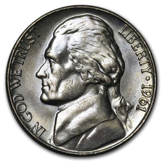1961 Jefferson Nickel BU 1961 Jefferson Nickel BU