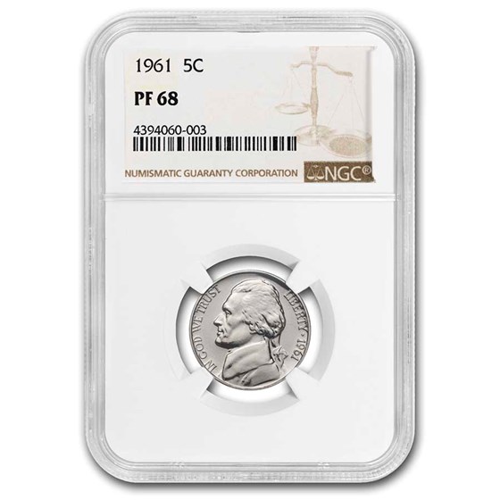 1961 Jefferson Nickel PF-68 NGC 1961 Jefferson Nickel PF-68 NGC